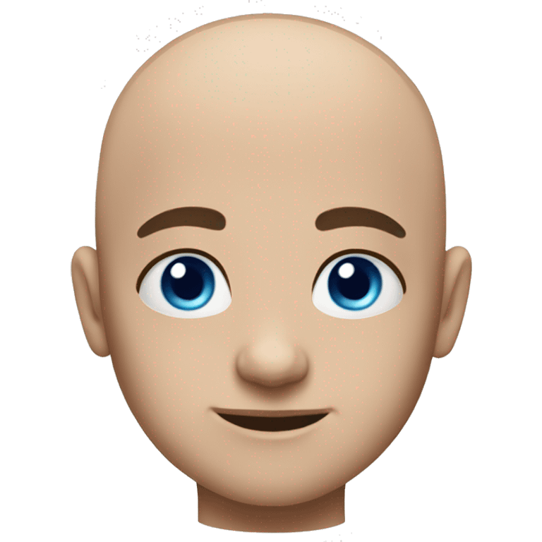 bald boy with blue eyes emoji