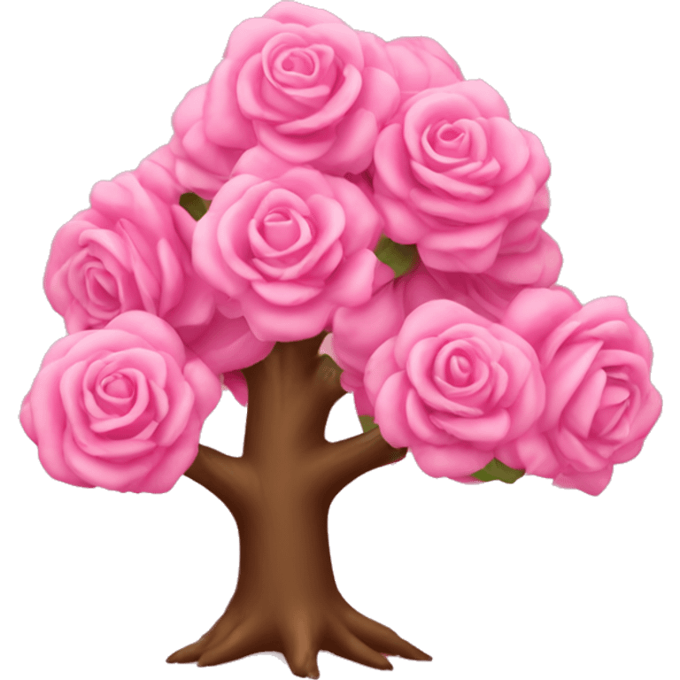 Árbol con pasos rosas emoji