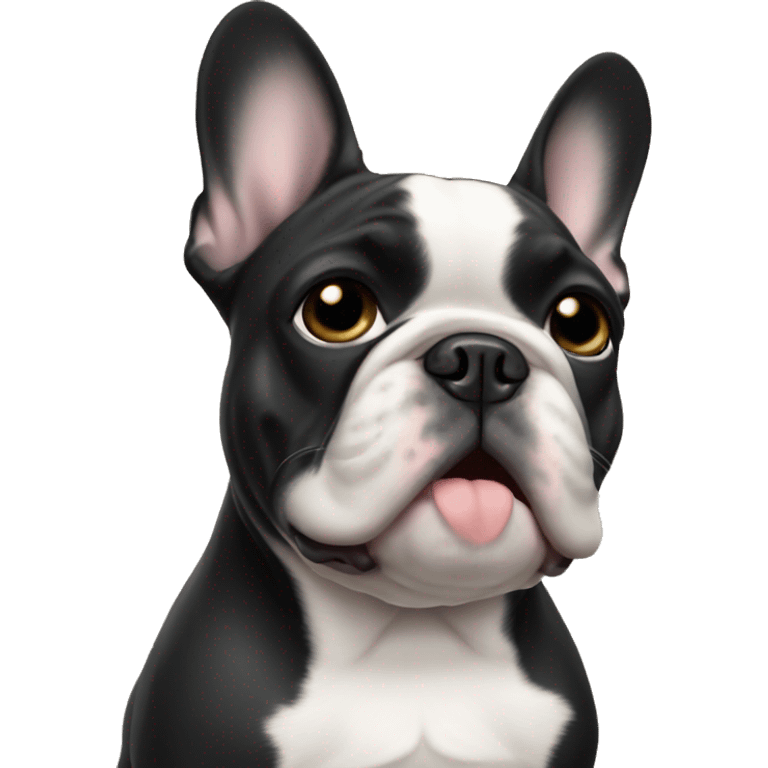 French bulldog black emoji