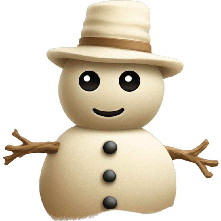 Sandman, like a snowman but with sand for australian christmas emoji