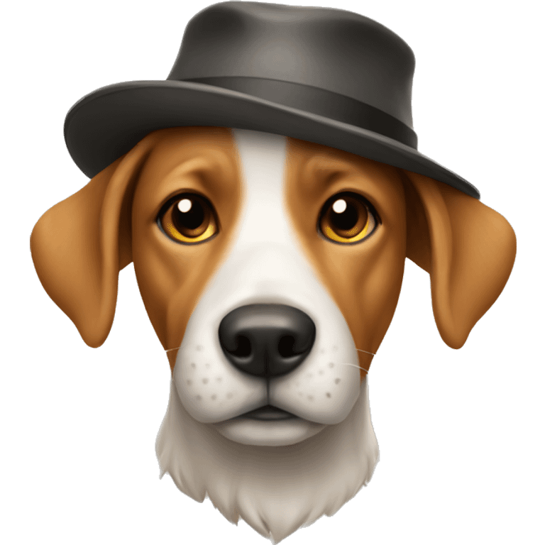 Dog in hat emoji