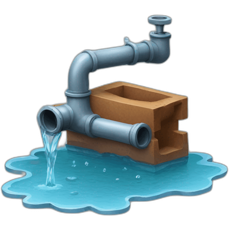 Pipe water leak emoji