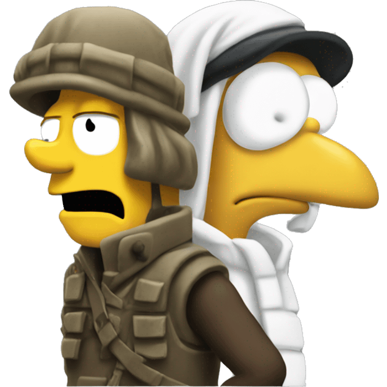 Homer with robber with you emoji