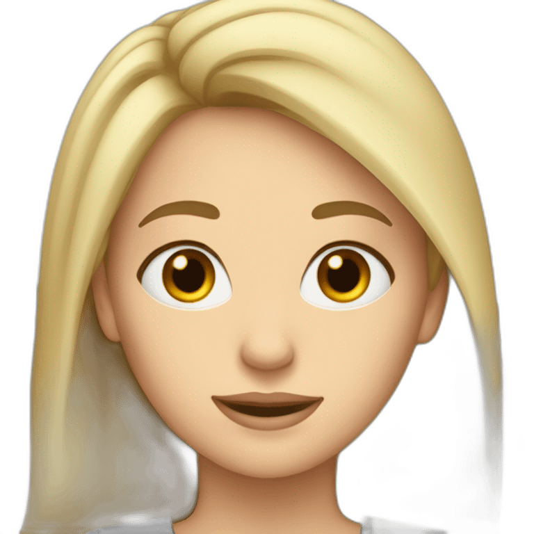 Fair-haired Woman with brown eyes drives grey car emoji