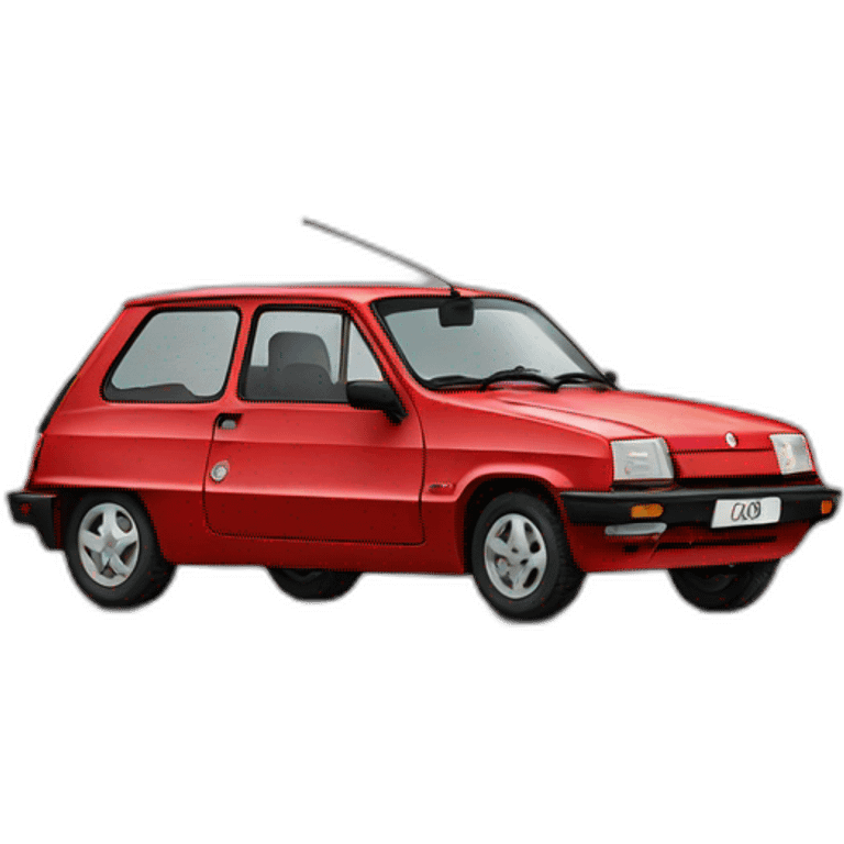 Renault super 5 rouge emoji