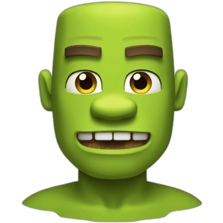 Shrek like minecraft emoji