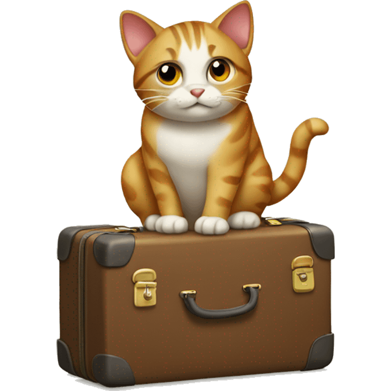 Cat with suitcase  emoji