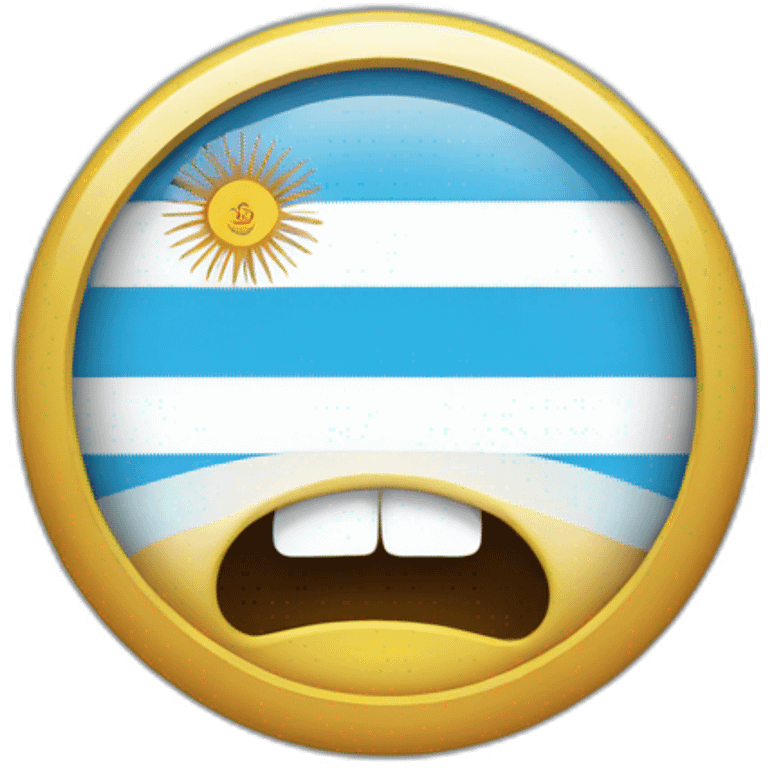 crying the argentina flag emoji