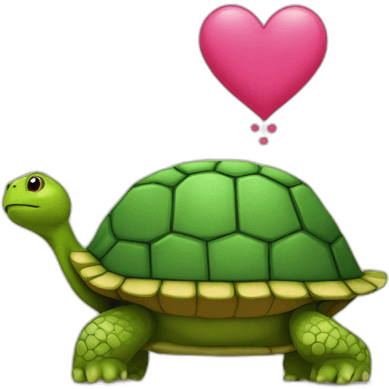 Tortue amoureuse d’une tortue emoji