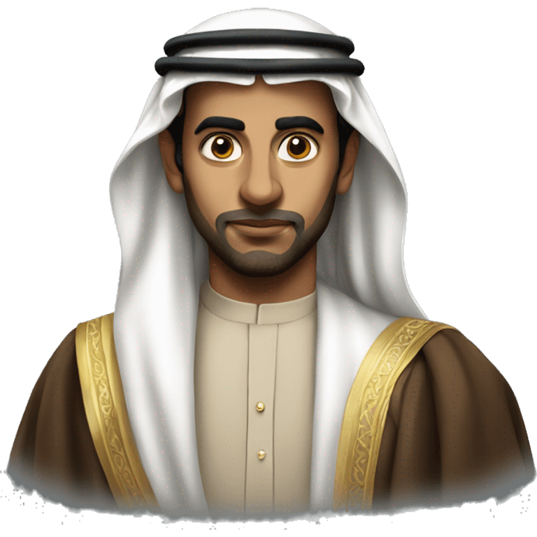 photorealistic  Faisal King of Saudi Arabia serious emoji