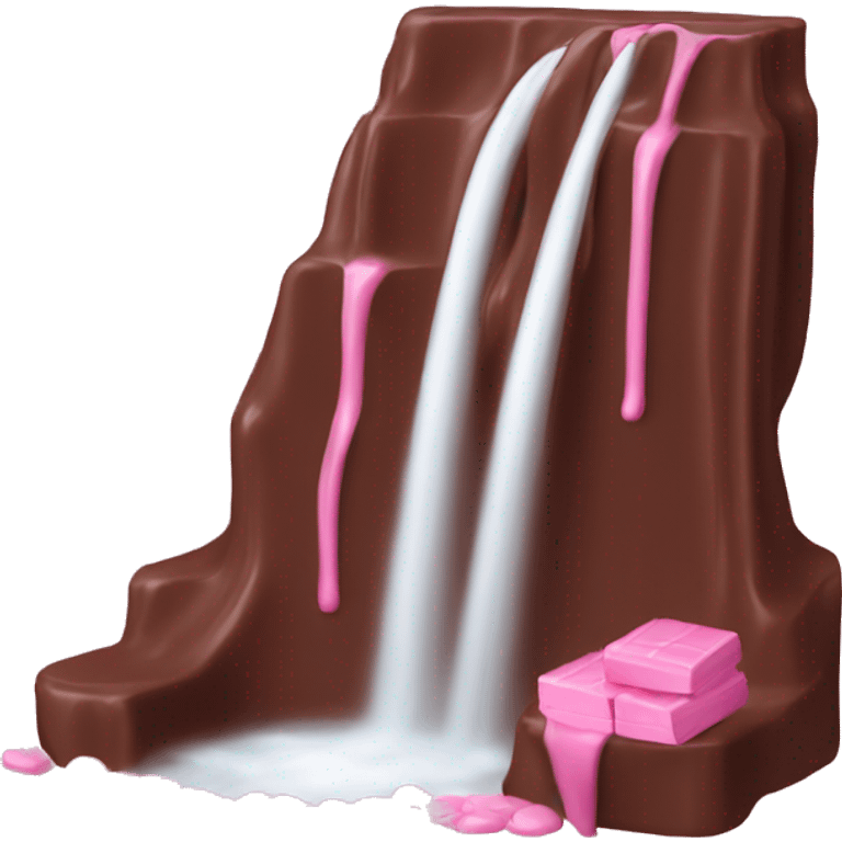 Pink chocolate waterfall  emoji