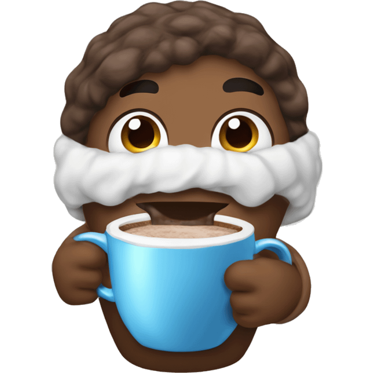 a cozy hot choccolate winter emoji  emoji