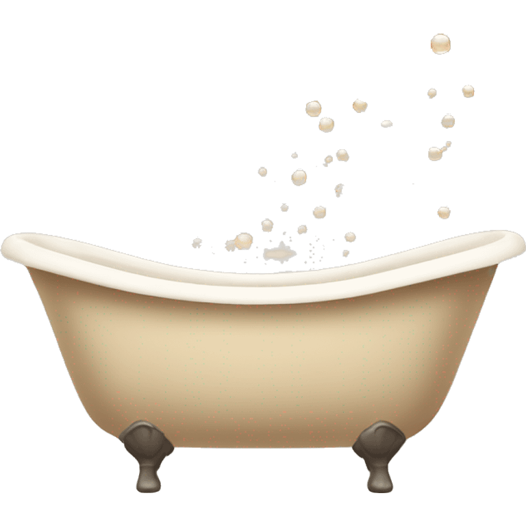 Beige astethic bathtub with bubbles emoji