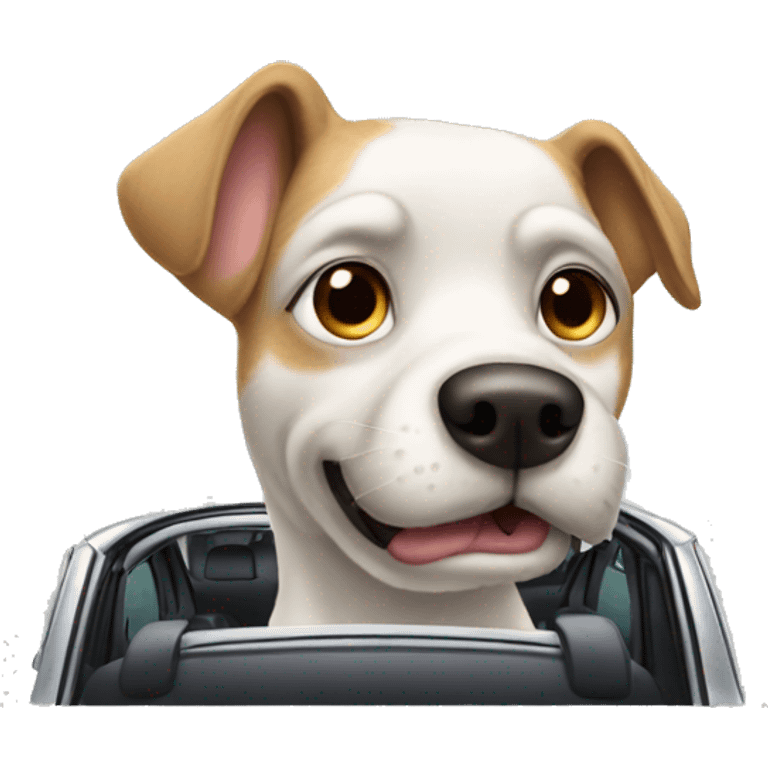 Dog in car emoji