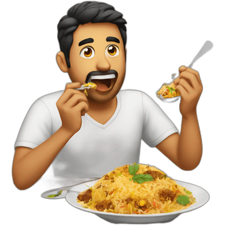 code eating biryani emoji