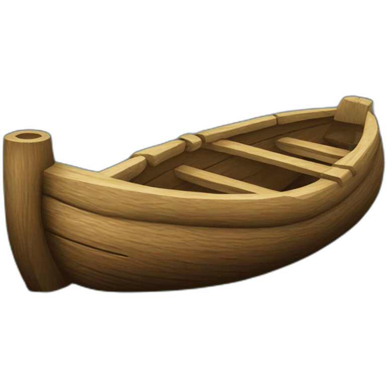 a log boat called lady log emoji