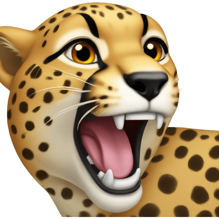 cheetah roaring emoji