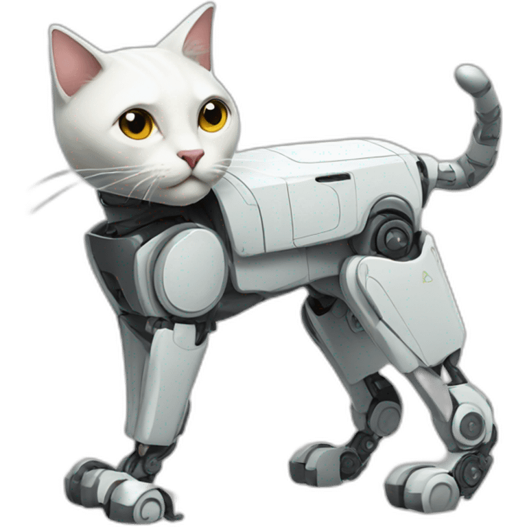 robot on a cat emoji