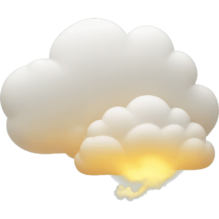 cloud emiting light emoji