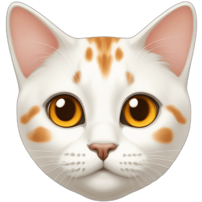 White cream with large orange spots British short hair cat emoji