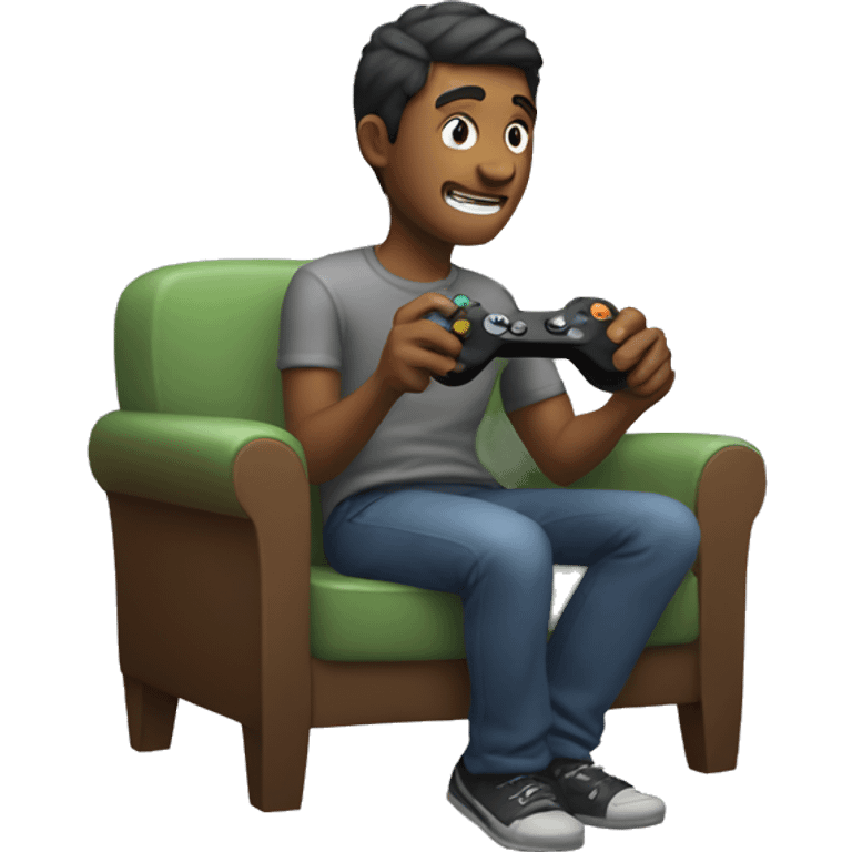 guy playing video games emoji