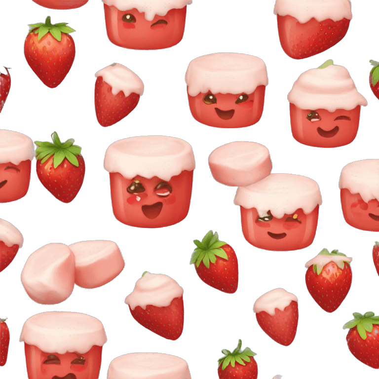 Strawberry pudding emoji