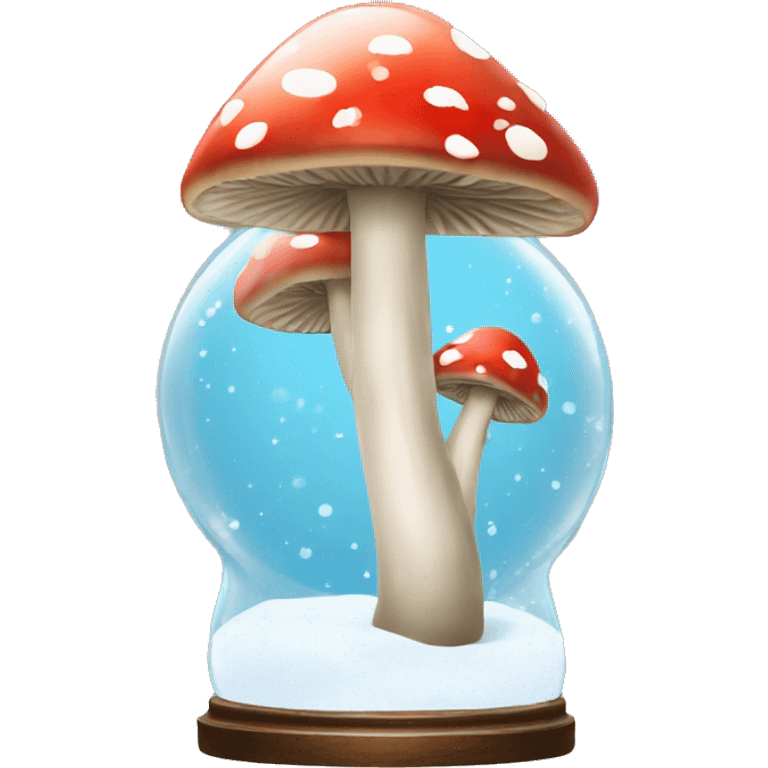 mushroom snow globe emoji