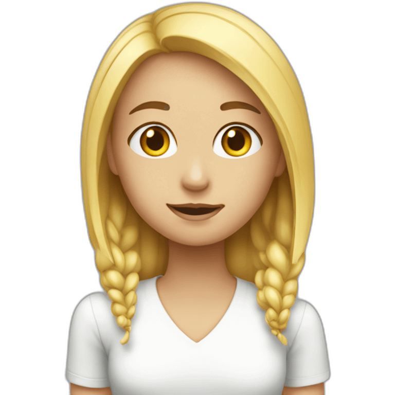 Girl with pc emoji