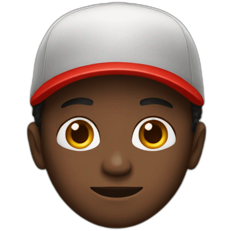 black man whit a red cap emoji