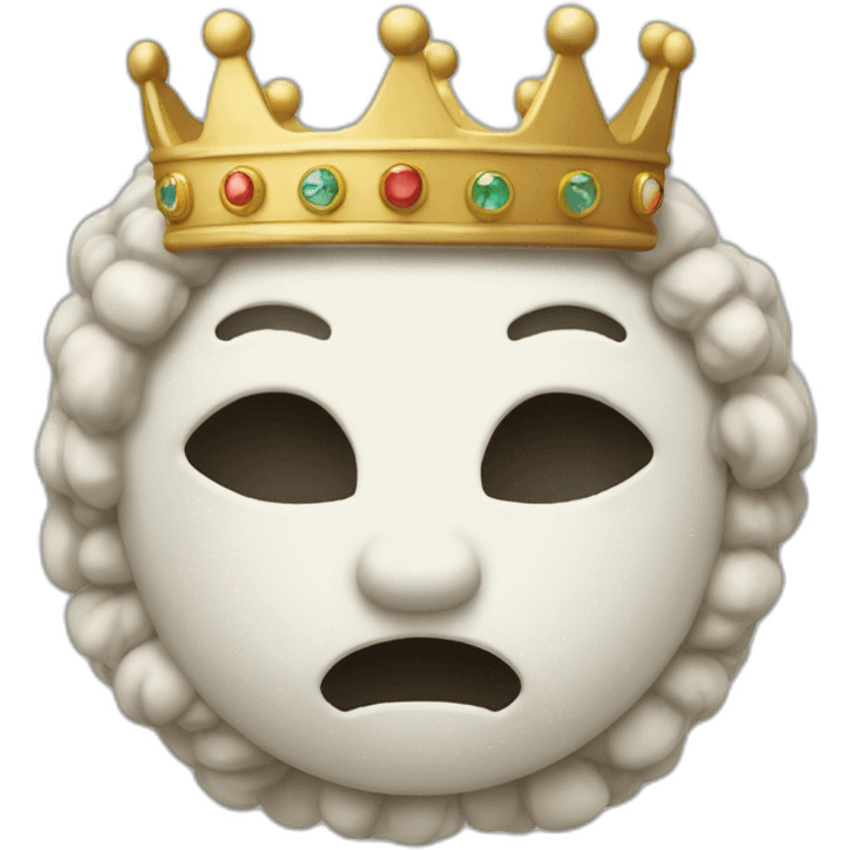 un crâne avec une couronne emoji