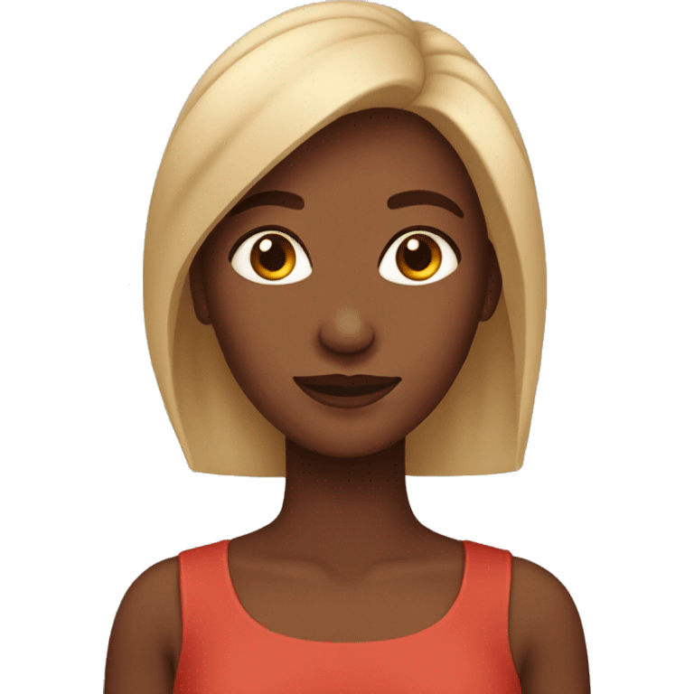 red skin color woman emoji