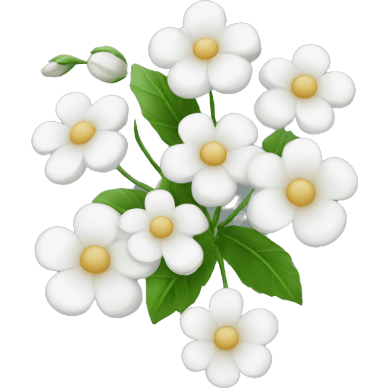 white flowers  emoji