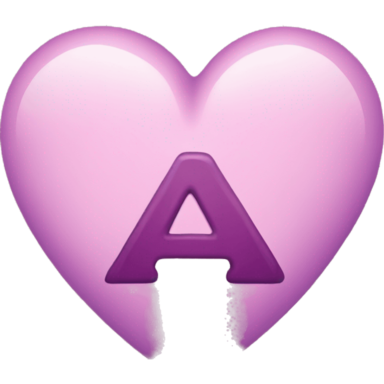 A heart with the letter A in it emoji