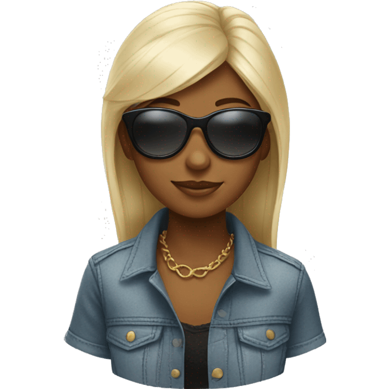 Girl with sunglasses  emoji