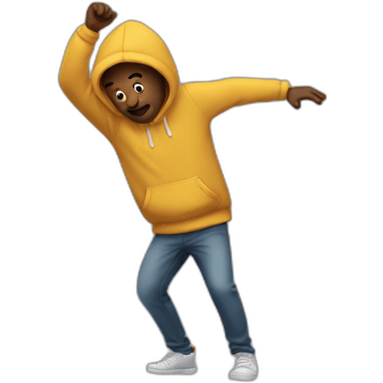 man doing a dab emoji