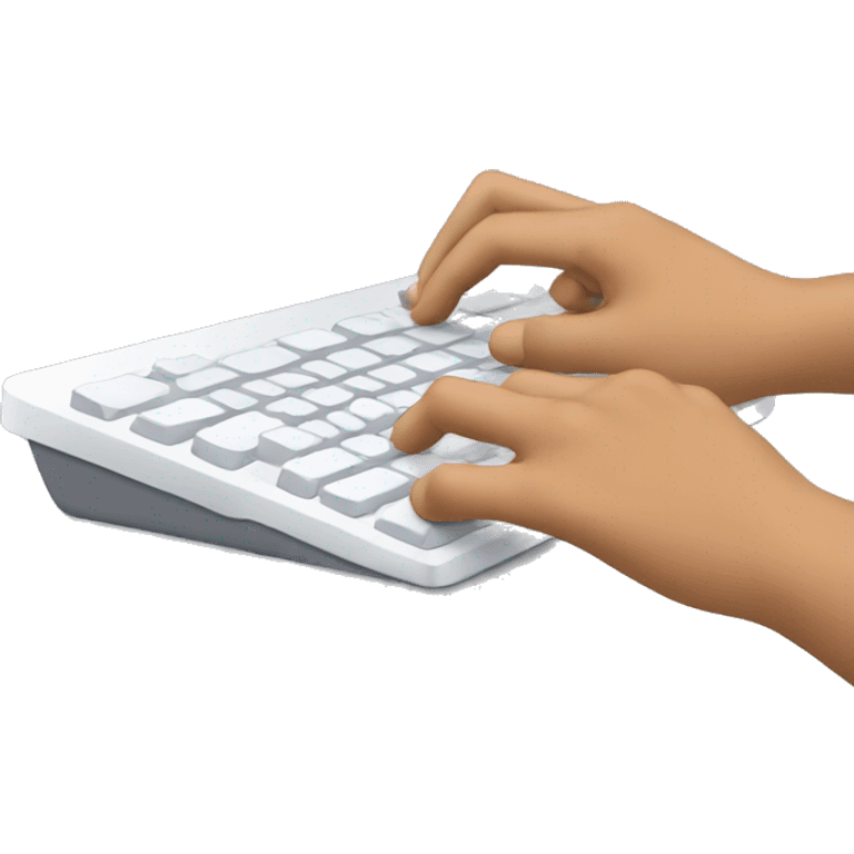 hand typing on keyboard emoji