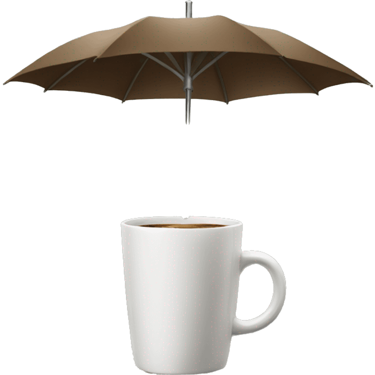 coffee on table with umbrella emoji