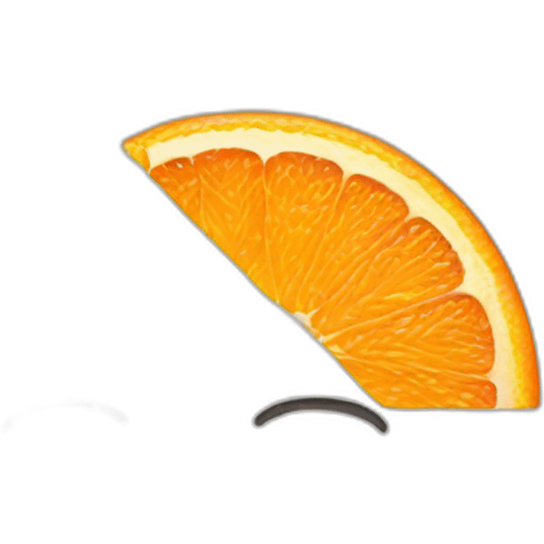 half orange emoji