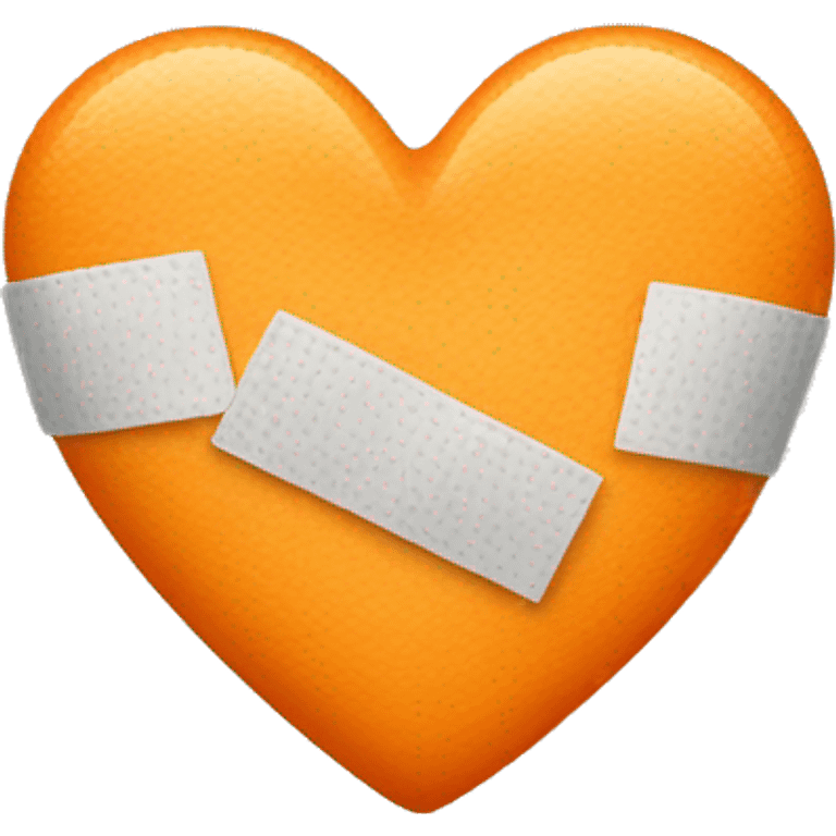 light orange heart with band-aid emoji