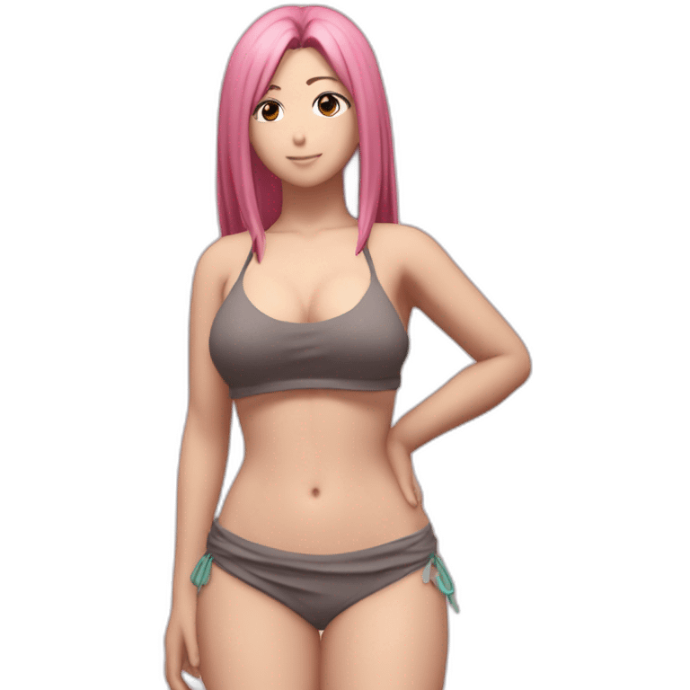 sakura haruno full body pawg micro bikini back focus emoji