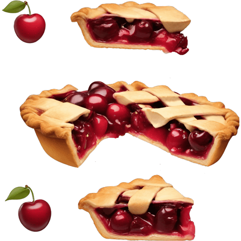 cherry pie cut in half emoji