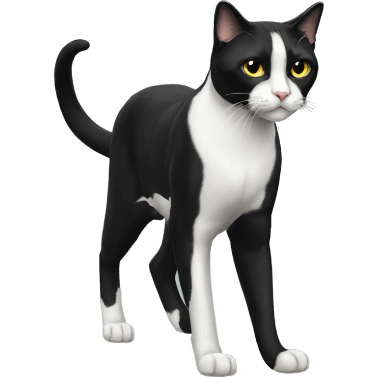 Tuxedo Cat Breed Full Body emoji