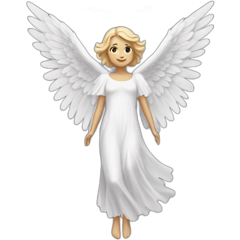 White Angel with spread wings emoji