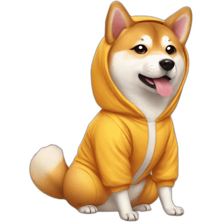 shiba wearing a hamster onesie  emoji