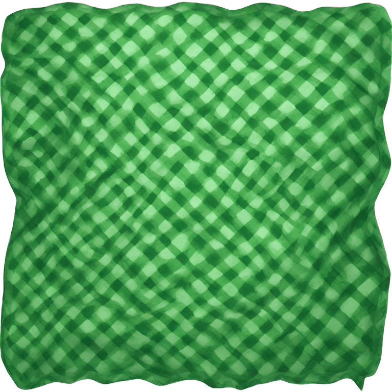 green plaid folded blanket emoji