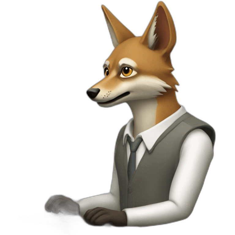 jackal-working-at-the-computer emoji