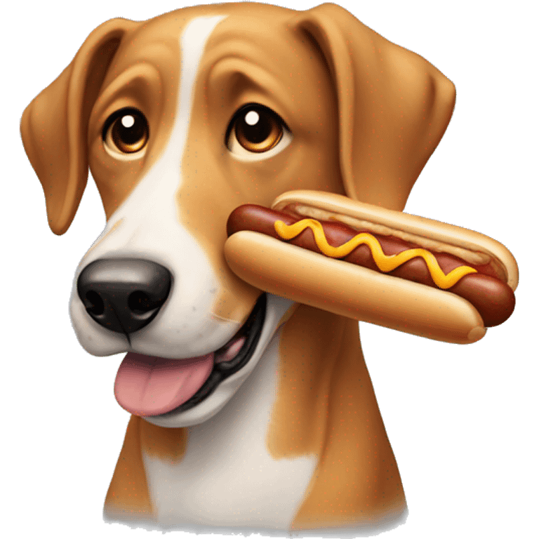  Dog with hotdog emoji