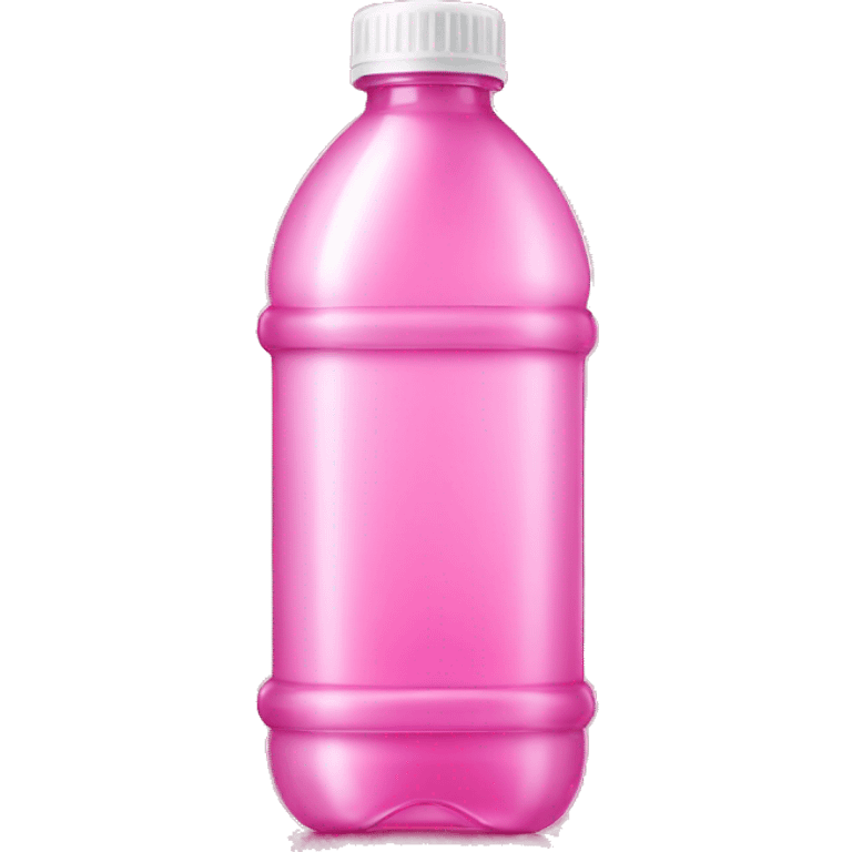 plastic bottle with crystaline pink liquid emoji