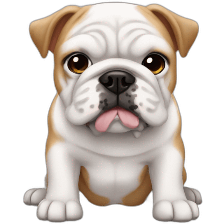 Bulldog ingles collar pinchos emoji