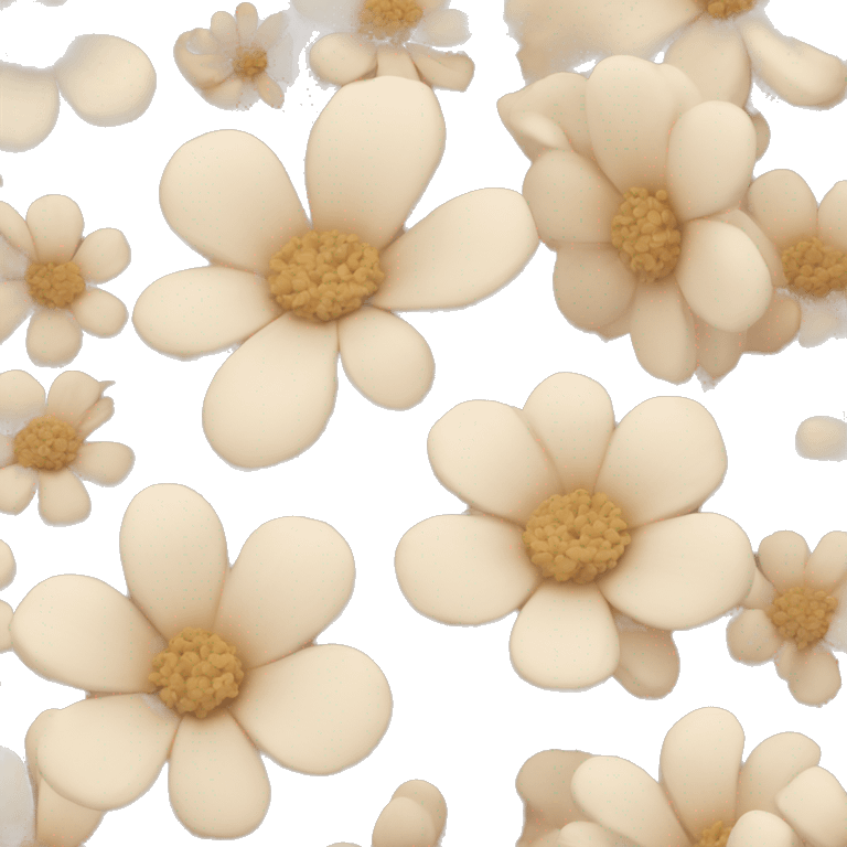 Beige asthetic flowers emoji